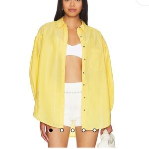 Free people happy hour top in yellow combo